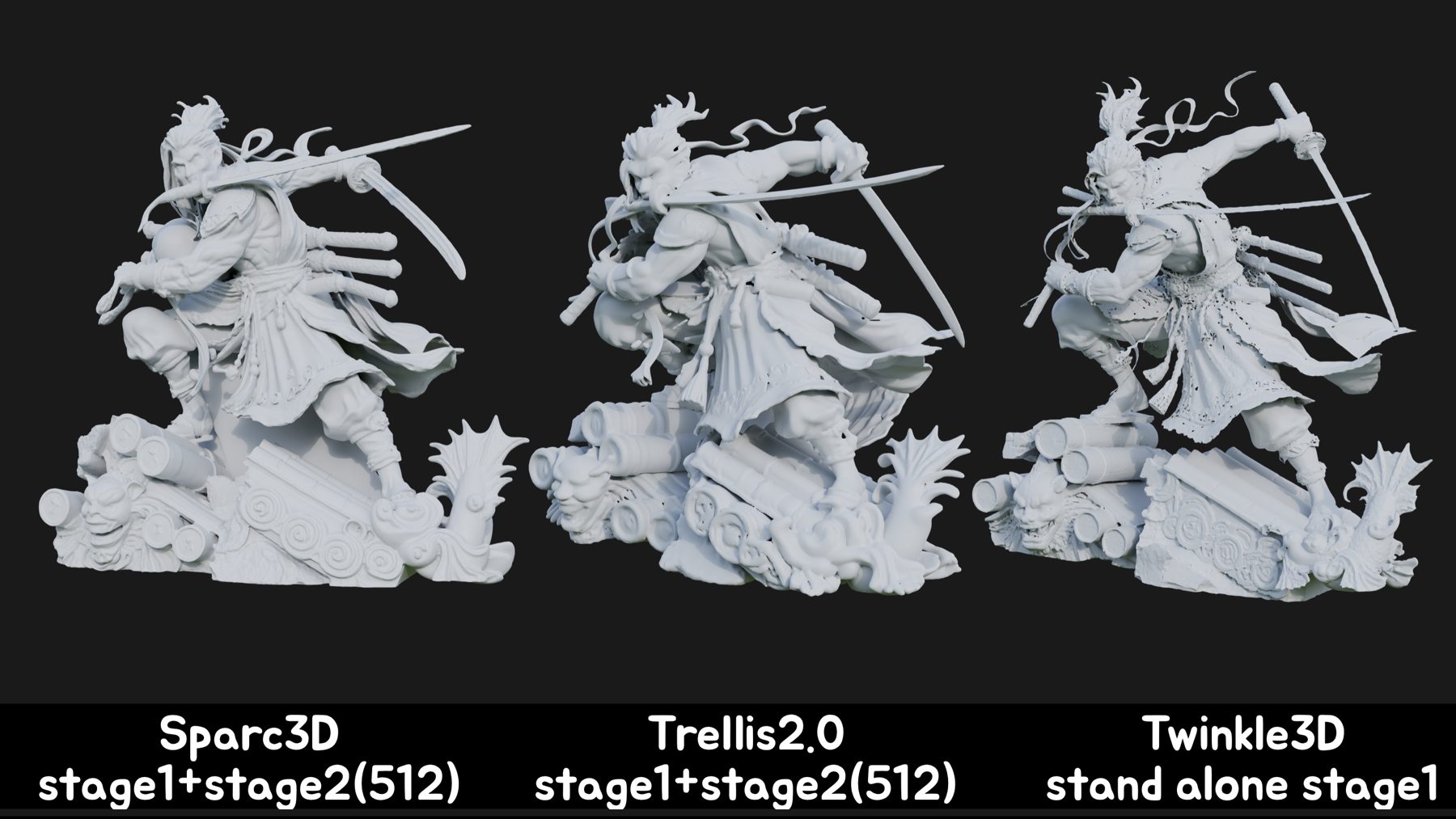 Stage-1 comparison, lunging swordsman